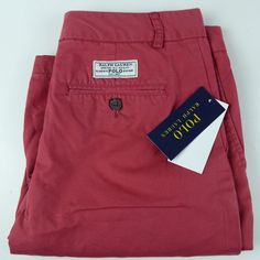 Polo Ralph Lauren Shorts Flat Front Style Cotton Chino Fabric Angled Front Pockets Button Closure Welt Pockets In Back Ralph Lauren Badging On Back Inseam About 10-10.5” Brand New With Tags Bundle W Other Shorts From Our Store! Pricing Is Fair And Quite Firm . Please Let Us Know If You Have Any Questions. Classic Cotton Bottoms With Buttons, Red Cotton Bottoms For Work, Short Cotton Pants With Button Closure, Red Buttoned Bottoms For Work, Fitted Cotton Shorts With Buttons, Classic Red Summer Bottoms, Red Button Closure Bottoms For Summer, Red Summer Bottoms With Button Closure, Red Cotton Workwear Bottoms