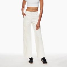 White Aritzia Sunday Best Oscar Cargos New With Tags. 00 Fitted White Cargo Pants For Work, White Cargos, Satin Cargo Pants, Aritzia Pants, Jumpsuit Trousers, Cargo Pants, Pant Jumpsuit, Color White, Pants For Women