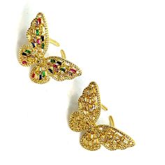 Golden Butterfly Ring Size: Adjustable Material: Cubic Zirconia Main Color: Gold Trendy Multicolor Butterfly Jewelry, Butterfly Ring, Online Jewelry Store, Main Colors, Cubic Zirconia, Multi Color, Ring Size, Handmade Jewelry, Gold