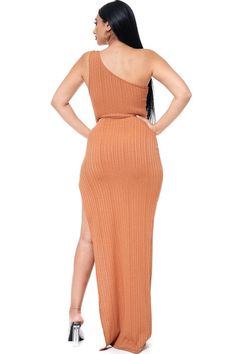 The dress has a lot of stretch to the point that the Large can fit an X-Large. Maxi Long Dress, Long Maxi Dress, Online Boutique, Long Dress, The Dress, Rust, One Shoulder, Fashion Outfits, Boutique