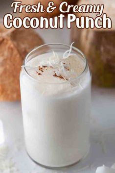 Coconut Punch, Brown Spots Removal, Punch Recipe, Fresh Coconut, Refreshing Drinks Recipes, Milk Shakes