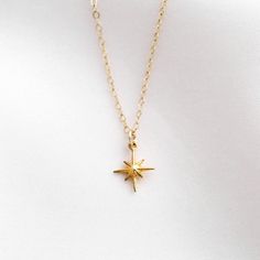 Danty Necklace, 14k Gold Initial Necklace, Rose Gold Diamond Necklace, North Star Necklace, Starburst Necklace, Dainty Necklaces, Evil Eye Necklace Gold, Dainty Diamond Necklace, Star Necklace Gold