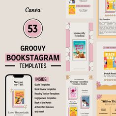 an image of the book cover and page design for grown bookstagramm templates