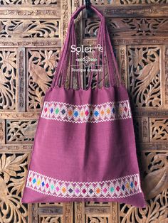 "This gorgeous embroidered Mexican Satchel or Morral is perfect to style with any outfit! The traditional Mexican embroidery is full of culture and colors. This Bag is embroidered on a waist loom. Dimensions: 15.5\" x 15.5\"" Traditional Pink Embroidered Bag, Cotton Bags With Multicolor Embroidery, Traditional Pink Woven Bag, Traditional Red Shoulder Bag With Floral Embroidery, Traditional Embroidered Pink Shoulder Bag, Red Floral Embroidery Bag For Festivals, Traditional Pink Bags With Floral Embroidery, Red Bags With Floral Embroidery For Festivals, Traditional Pink Embroidered Shoulder Bag