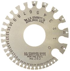 a circular saw blade with numbers on the outside and inside of it, for use in woodworking