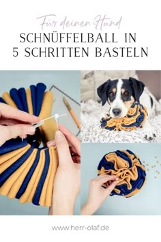 the instructions for how to make a schnufflball in 5 different ways