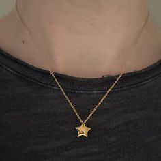 Mini Puffed Star Necklace Puffy Chunky Star Pendant Link Chain 18k Gold Stainless Steel 3D Star Jewelry Keachains Dainty Customized Gift - Etsy 3d Star, Star Jewelry, Star Pendant, Star Necklace, Link Chain, 18k Gold, Pendant Necklace, Stainless Steel, Chain