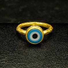 Greek Blue Evil Eye Ring | Protection Hammered Ring | 925 Sterling Silver Ring 24K Gold Plated | Good Luck Ring | Dainty Gift By Pellada #etsy #gold #blue #silverring #anniversarygift #evileyering #protectionring https://etsy.me/3BDN900 Blue Evil Eye Ring, Eye Band, Greek Blue, Hammered Silver Ring, Hammered Ring, Hammered Rings, Evil Eye Ring, Greek Jewelry, Blue Evil Eye