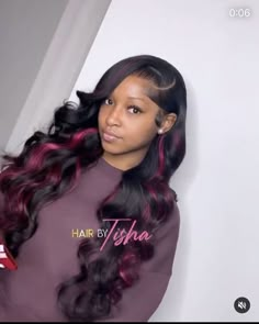 Valentines Hairstyles, Peekaboo Hair, Sleek Ponytail Hairstyles, Frontal Wig Hairstyles, Sew In Hairstyles, Birthday Hairstyles, Cute Braided Hairstyles, Cute Curly Hairstyles, Quick Weave Hairstyles