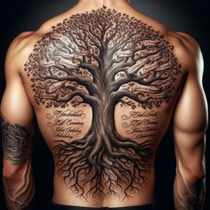 Family Tree Tattoo Ideas, Tree Tattoo Ideas, Family Tree Tattoo, Chest Tattoo Men, Family Tattoos, Tree Tattoo, Chest Tattoo, Loved Ones, Family Tree