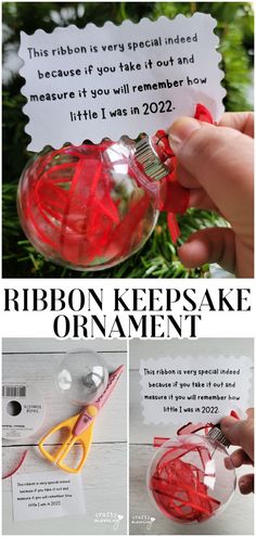 ribbon keepsake ornament for kids to make