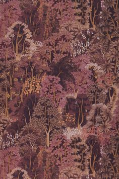 an image of a wallpaper with trees and flowers