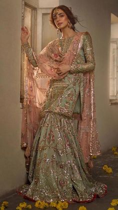 Sharara Designs, Shadi Dresses, Pakistani Formal Dresses, Desi Wedding Dresses, Nikkah Dress, Bridal Dresses Pakistan, Pakistani Wedding Outfits, Pakistani Fashion Party Wear