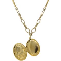 A style popularized by Queen Victoria, this timeless vintage inspired locket necklace features petite simulated carnelian and ivory color cameo set on gold tone frame etched with floral motif. Adds a beautiful vintage feel to any ensemble. Measurements: 16"L x 1.42"H x 0.91"W Made In USA 1928 JEWELRY COLLECTION From the vaults of rich European capitals to the antique laden attics of old American estates, 1928 Jewelry has created modern replicas of the most beautiful, exquisite vintage jewelry ev Channel Jewelry, Oval Locket Necklace, Chic Fashionista, 1928 Jewelry, Oval Locket, Vintage Inspired Jewelry, Queen Victoria, Jewelry Companies, Locket Necklace