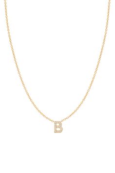 Diamond Initial Necklace, Choose Your Style, Wild Card, Gold Initial, Yellow Gold Chain, Yellow Rose, Initial Necklace, Chain Lengths, Gold Chains