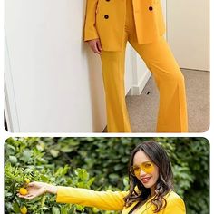 New With Tag. Fits Like A True Medium. High Quality Material Elegant Fitted Yellow Pantsuit, Elegant Yellow Pantsuit For Formal Occasions, Chic Summer Pantsuit With Notch Lapel, Elegant Yellow Suits For Spring, Spring Yellow Pantsuit For Workwear, Yellow Spring Pantsuit For Workwear, Yellow Spring Pantsuit For Work, Yellow Pantsuit For Spring Workwear, Chic Summer Office Suits