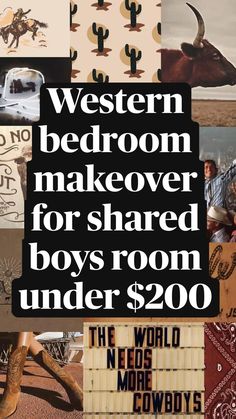 the western bedroom makeover for shared boys room under $ 200 is on sale now