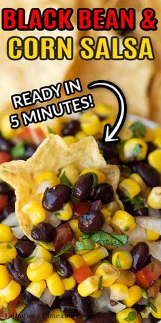 black bean and corn salsa recipe in 5 minutes