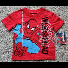 Brave New With Tags Marvel Ultimate Spiderman "Web Head" Kids Boys 12 M Red T-Shirt Any Questions, Please Ask :) Red Character Print T-shirt For Playtime, Red Graphic Print T-shirt For Playtime, Red Superhero Graphic Print Top, Red Graphic Print Casual T-shirt, Superhero Toddler Shirt, Red Superhero T-shirt With Character Print, Red Superhero T-shirt With Short Sleeves, Spiderman Shirt, Spiderman Outfit