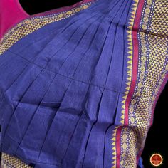 Design by Classical Dance Jewelry® ❥ A collection of colorful and elegant dance sarees in cotton fabric with minimalistic patterns for all the ladies who are ardent fans of our traditional dance. ❥ These sarees are also known as Kalakshethra sarees. ❥ Dance practice sarees have different measurements than the usual sarees and can't be used as a party wear or casual wear. ❥ It is made of pure cotton saree with plain contrast color borders.These practice sarees worn over pajamas / pants and a chol Blue Cotton Silk Pre-draped Saree For Diwali, Traditional Purple Cotton Silk Pre-draped Saree, Blue Cotton Silk Saree Set, Multicolor Cotton Pre-draped Saree With Unstitched Blouse, Cotton Pre-draped Saree For Puja During Navratri, Festive Cotton Pre-draped Saree With Zari Weaving, Blue Cotton Silk Pre-draped Saree With Zari Weaving, Bollywood Style Cotton Pre-draped Saree For Puja, Blue Fitted Cotton Silk Traditional Wear