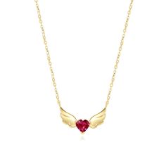 Trendy angel wings & heart pendant design, the necklace is the best choice gift for women and girls. Love is Never Ending: Heart symbolizes your forever love. Most people believe that more than one heart intertwined has the same meaning as joined circles – love is never ending. Set a heart cut tourmaline in the pendant look luxurier, wearing it you will be the focus in any occasions.Material: Made of 14K Solid Yellow Gold and Natural Garnet 0.71 Carat. Chain Length: 16"+2"Weight: 2.1g Wing-shaped Jewelry For Valentine's Day Gift, Valentine's Day Gift Jewelry Wing-shaped, Valentine's Day Wing-shaped Jewelry Gift, Angel Wings Heart Pendant Jewelry For Gifts, Heart-shaped Angel Wings Jewelry Gift, Wing-shaped Necklace For Valentine's Day Gift, Elegant Heart-shaped Angel Wings Necklace, Elegant Heart Shaped Angel Wings Necklace, Valentine's Day Angel Wings Jewelry Gift