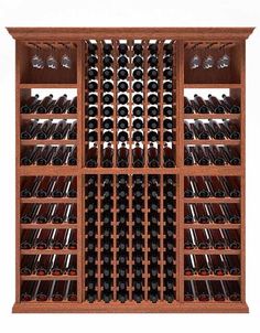 6 Foot RediCellar Wine Cellar Storage Solution- 208 Bottle Capacity Unique Wine Cellar, Liquor Storage, Home Wine Cellars, Stemware Storage, Cellar Design, Small Fridges, Wood Wine Racks, Wine Wall, Storage Display