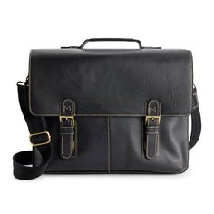 Carry your essentials in style with this AmeriLeather Classical Leather Organizer briefcase bag. How do you accessorize? Check out our ACCESSORIES GUIDE for essential tips to elevate your style with must-have accessories.DETAILS 15"L x 11.5"H x 5"W Handle: 1'' drop Strap length: up to 51" long Removable/adjustable shoulder strap Snap closure Interior: 1 zip pocket, 2 slip pockets, pen holder and 3 card slots Exterior: 1 zip pocket and 1 slip pocket Water repellentCONSTRUCTION & CARE Exterior: le Classic Rectangular Laptop Bag With Adjustable Strap, Travel Satchel With Adjustable Strap, Classic Faux Leather Business Shoulder Bag, Classic Everyday Faux Leather Satchel, Black Leather Satchel Briefcase, Classic Faux Leather Satchel, Classic Faux Leather Work Bag, Classic Black Faux Leather Shoulder Bag, Classic Travel Bags In Faux Leather