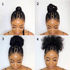 Afro Bun, Natural Hair Ponytail, Latest Hair Braids, Cabello Afro Natural, Natural Hair Woman, Pony Hairstyles, Natural Hair Bun Styles, Natural Hair Stylists, Protective Hairstyles For Natural Hair