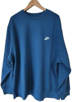 Cute Nike Sweatshirts Blue, Nike Sweatshirt Blue, Blue Nike Crewneck, Men’s Nike Sweats, Blue Vintage Nike Sweatshirt, Men's Sportswear, Marina Blue, Mens Sportswear, Nike Men