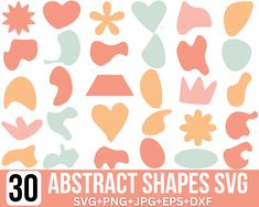 30 abstract shapes svg files