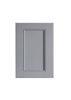 an image of a gray cabinet door on a white background