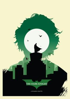 the dark knight movie poster with green hair