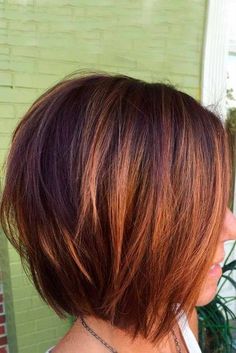 Long Bobs, Balayage Bob, Stacked Bob Hairstyles, Stacked Bob Haircut, Hair Color Auburn, Layered Bob Hairstyles, Red Highlights, Bob Hairstyles For Fine Hair, Best Short Haircuts