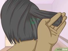 3 Ways to Cut the Back of a Bob Haircut - wikiHow Back Of Bob Haircut, A Line Haircut, Lob Styling