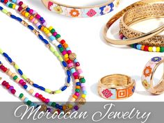 Do you love moroccan inspired jewelry? This is a super cool, colorful jewelry set with an international style. The design features hand-painted with Moroccan-inspired patterns and details in a variety of colors, as well as gold filigree accents and colorful beads. The short necklace is a perfect match to the bracelet set and cuff. It all comes together with a wonderful eclectic design. The beaded necklace comes with a pair of small dangle earrings, features a clasp closure with extender, and sits along the collar. The bangle bracelet set features beads and metal in gold tone (set of 3 bracelets). The cuff bracelet and hoop earrings (˜1 in) are also hand painted and match the set perfectly to complete the look.  FREE shipping on orders of $35 or more  Get a coupon code for a FREE Jewelry pi Colorful Bohemian Jewelry For Gifts, Colorful Bohemian Bangle Jewelry, Colorful Festival Jewelry, Colorful Jewelry For Festivals As A Gift, Colorful Jewelry For Festivals And Gifts, Colorful Jewelry For Gifts And Festivals, Colorful Costume Jewelry Gift, Colorful Costume Jewelry For Gifts, Eclectic Multicolor Jewelry For Festivals