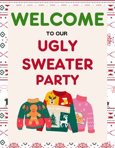 the ugly sweater party is coming to town on christmas day, and it's free