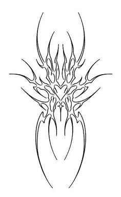 a drawing of a flower with flames on it's petals in black and white