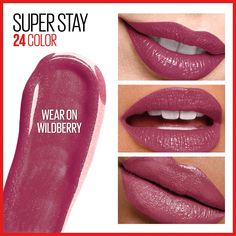 Meet The 24hr Lip Color That Stretches The Limits Of Long Wear. No Other Long Wear Lasts Longer. Period. Micro-Flex Formula Glides On And Looks Gorgeous All Day. No Crumbling, No Caking, No Fading, No Feathering, No Transferring. 2-Steps In 1 Convenient Tube. Available In 30 Long Lasting Shades. Bring On High-Impact Lip Color That Lasts All Day Microflex Technology Keeps Your Color Fresh For Up To 24 Hours Color Of A Lipstick, Glides Like A Gloss, And Moisturizes Like A Lip Balm Available In A B Maybelline Lip Gloss, Soft Pink Lipstick, Nude Lip Makeup, Nude Lipstick Shades, Lip Color Shades, Baby Lips Maybelline, Maybelline Lip, Burgundy Lipstick, Makeup Over 50