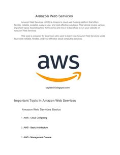 the amazon web services manual for aws