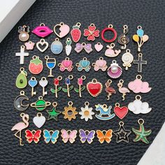 Precio bajo con envío gratis para usuario nuevo. Nail Embellishments, Earring Crafts, Charm Set, Diy Jewelry Making, Bracelet Designs, Zinc Alloy, Diy Jewelry, Embellishments