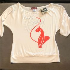 Brand New! Never Worn!! 3/4 Sleeve Baby Phat Shirt Size S Summer 3/4 Sleeve Tops With Graphic Print, White 3/4 Sleeve T-shirt For Summer, White Stretch Top With 3/4 Sleeve, Summer Graphic Print T-shirt With 3/4 Sleeves, Trendy T-shirt With 3/4 Sleeves For Spring, Summer 3/4 Sleeve Graphic T-shirt, Spring Graphic Print Top With 3/4 Sleeves, 3/4 Sleeve Graphic Print Tops For Spring, Graphic Print Top With 3/4 Sleeves For Spring