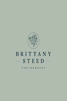 the logo for britainy steed photography