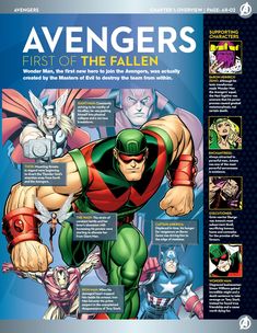 the first page of avengers's comic book