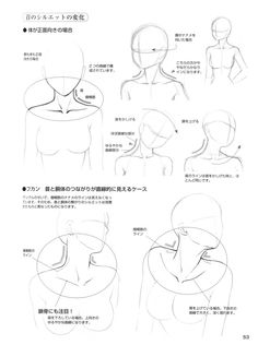 an instruction manual for how to draw the head and shoulders, with instructions on how to use