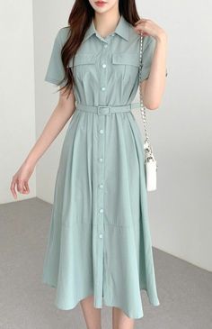 Korean Outfits Female, Korean Outfits For Women, Korean White Dress, Cute Korean Dresses, Aesthetic Korean Fashion, Outfits Black Women, Fashion Outfit Ideas, Aesthetic Korean