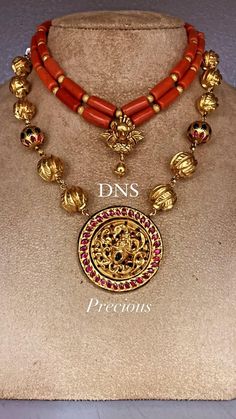 Coral Beads Gold Nakshi Jewellery, Orange Beads Jewelry Indian Gold, Coral Diamond Necklace, Pavazham Jewellery, Yellow Sapphire Necklace Indian Gold, Light Weight Gold Choker Set With Grams, Pavalam Necklace, Coral Beads Jewellery Indian Gold, Coral Beads Jewellery Designs