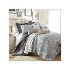 the comforter is neatly made and ready to be used in any room or bed