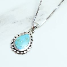 A beautiful and elegant sterling-silver necklace with natural turquoise pendant in ethnic style. Perfect as a gift for yourself or your loved ones! 🌺 The healing powers of Turquoise improve the mental state overall by increasing all of the following positive mental characteristics: serenity, creativity, empathy, positive thinking, sensitivity, intuition, happiness wisdom all of which result in a calmer state that leads to greater self-realization. Description: ✤ Made Of: Sterling silver and nat Elegant Nickel-free Silver Turquoise Necklace, Spiritual Nickel-free Turquoise Necklace Gift, Nickel-free Spiritual Turquoise Necklace For Gift, Pendant Necklace Long, Blue Turquoise Necklace, Tear Drop Pendant, Spiritual Nickel-free Turquoise Pendant Necklace, Multicolor Turquoise Pendant Necklace, Spiritual Style, Mental State