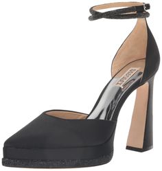 PRICES MAY VARY. Breathable leather lining Black High Heels Closed Toe, Black High Heels, Badgley Mischka, Special Features, Pump Shoes, Pumps, Women Shoes, Leather, Black