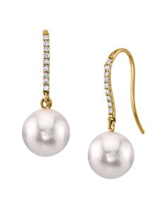 These exquisite pearl earrings feature two 8mm AAAA Quality Freshwater pearls, hand-picked for their incredible luster and overtones. The pearls are mounted on the finest 14K gold with dazzling 18 SI clarity diamonds.
These earrings come packaged in a beautiful jewelry gift box, perfect for gifting. Classic Pearl Earrings With Diamond Accents For Evening, Formal Yellow Gold Diamond Earrings With Pearl Drop, Formal Akoya Pearl Drop Diamond Earrings, Formal Diamond Earrings With Pearl Drop, Formal Akoya Pearl Earrings With Diamond Accents, Elegant Gold Pearl Earrings With Brilliant Cut, Elegant Gold Pearl Earrings Brilliant Cut, Yellow Gold Diamond Earrings With Pearl Drop For Evening, Gold Pearl Earrings With Diamond Accents For Formal Occasions